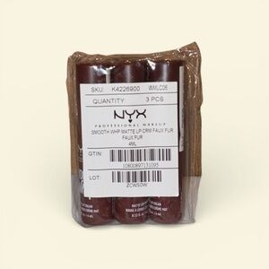 NYX Smooth Whip Matte Lip Cream Faux Fur Set of 3 New​